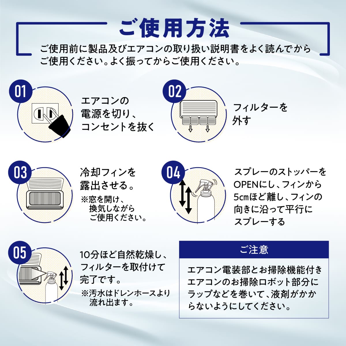 エアコンクリーナーAg消臭プラス(単品/セット)│お手軽な消臭洗浄